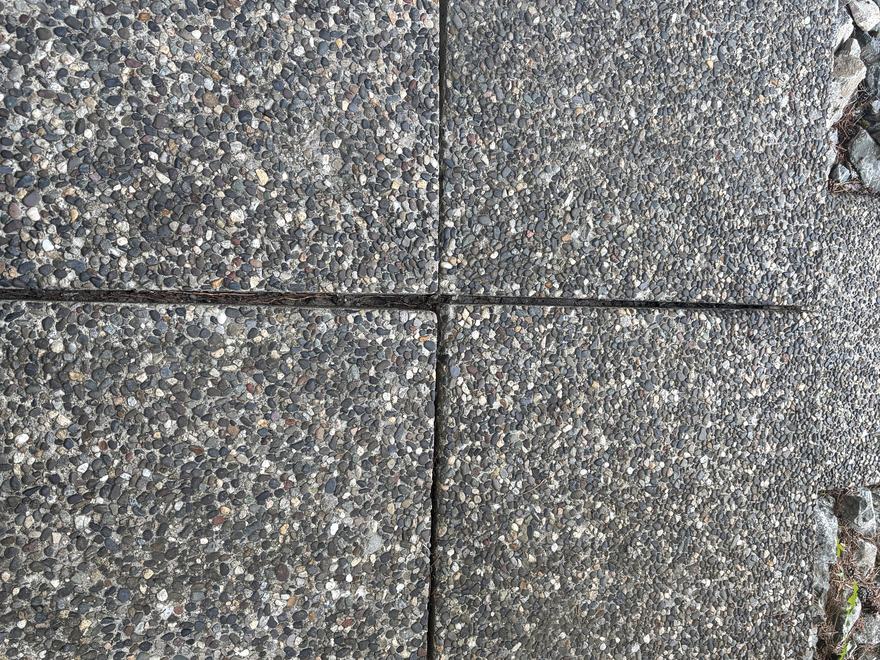 The same exposed aggregate walkway after cleaning